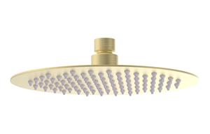 Aura 200mm Round Ultraslim Showerhead - Brushed Brass